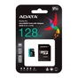 Карта пам'яті ADATA 128GB microSD class 10 UHS-I U3 V30 A2 Premier Pro SD 6.0 (AUSDX128GUI3V30SA2-RA1) - зменшене зображення 3