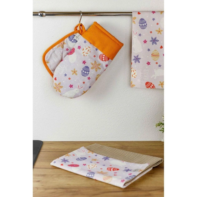 Кухонна прихватка Прованс набір рукавичка+прихватка Писанка бузкова 29х15 и 20х20 см (4823093443846) - picture 5