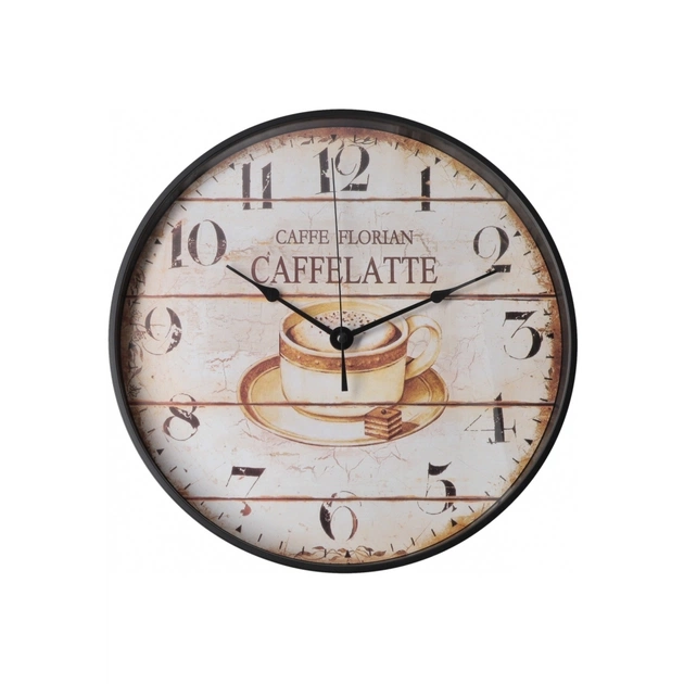 Настінний годинник Optima Caffelatte пластиковий, білий (O52109) - изображение 1