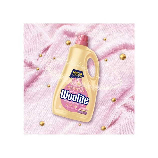 Гель для стирки Woolite Для шерсти и деликатных тканей С кератином 3.6 л (5900627090536) - изображение 3