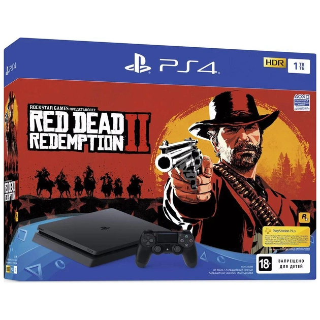 Ігрова консоль Sony PlayStation 4 Slim 1Tb Black (+Red Dead Redemption 2) (9760016) - picture 1