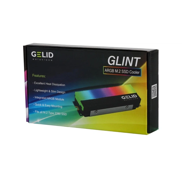 Радіатор охолодження Gelid Solutions GLINT ARGB M.2 2280 SSD (M2-RGB-01) - picture 6