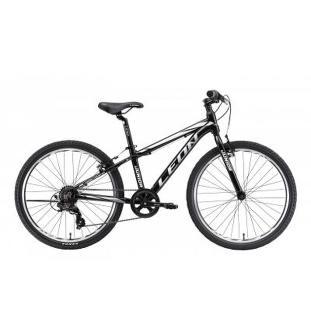 Велосипед Leon 24" JUNIOR 2018 14G Vbr рама-12,5" Al чорно-білий (OPS-LN-24-022) - зображення 1
