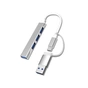 Концентратор Dynamode USB Type-C/Type-A to 1хUSB3.0, 3xUSB 2.0 metal (DM-UH-311AC) - зменшене зображення 1