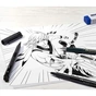 Лайнер Faber-Castell набор капиллярных ручек кисточки Pitt Artist Pen Comic Black Set, (SB, 1,5, F, XS) цвет черный (30337) - уменьшенное изображение 6