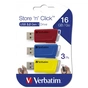 USB флеш накопичувач Verbatim 3x16GB Store 'n' Click Red/Blue/Yellow USB 3.2 (49306) - уменьшенное изображение 12