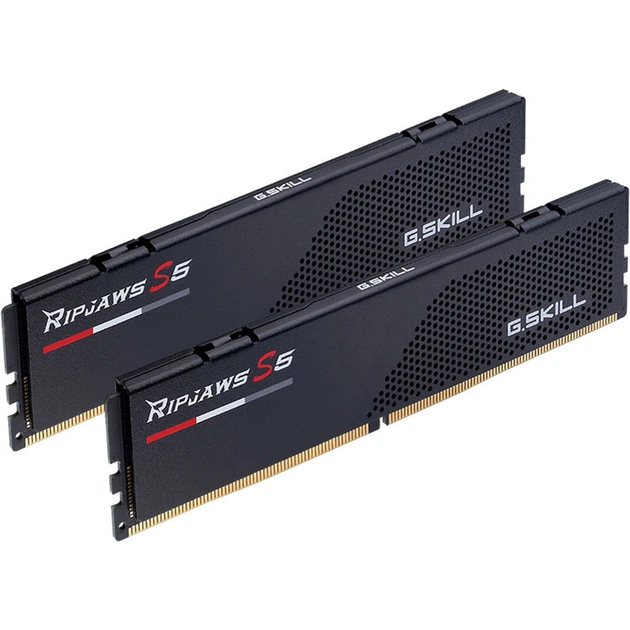 Модуль пам'яті для комп'ютера DDR5 32GB (2x16GB) 6400 MHz Ripjaws S5 Matte Black G.Skill (F5-6400J3648F16GX2-RS5K) - зображення 1