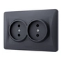 Розетка Videx BINERA 2ая черн (VF-BNSK2-BG) - зменшене зображення 2