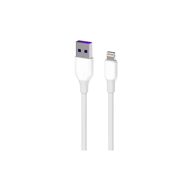 Дата кабель USB 2.0 AM to Lightning 1.0m Glow white 2E (2E-CCAL-WH) - изображение 1