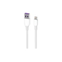 Дата кабель USB 2.0 AM to Lightning 1.0m Glow white 2E (2E-CCAL-WH) - зменшене зображення 1