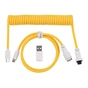 Дата кабель USB-C + USB A to USB-C 1.36m Coiled Aviator yellow Keychron (CAB16_KEYCHRON) - зменшене зображення 1