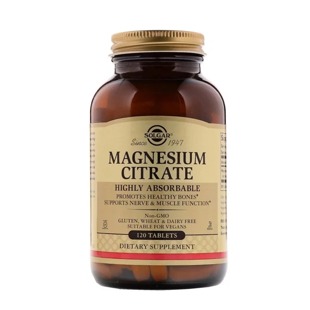 Минералы Solgar Цитрат Магния, Magnesium Citrate, Solgar 120 таблеток (SOL-59205) - изображение 1