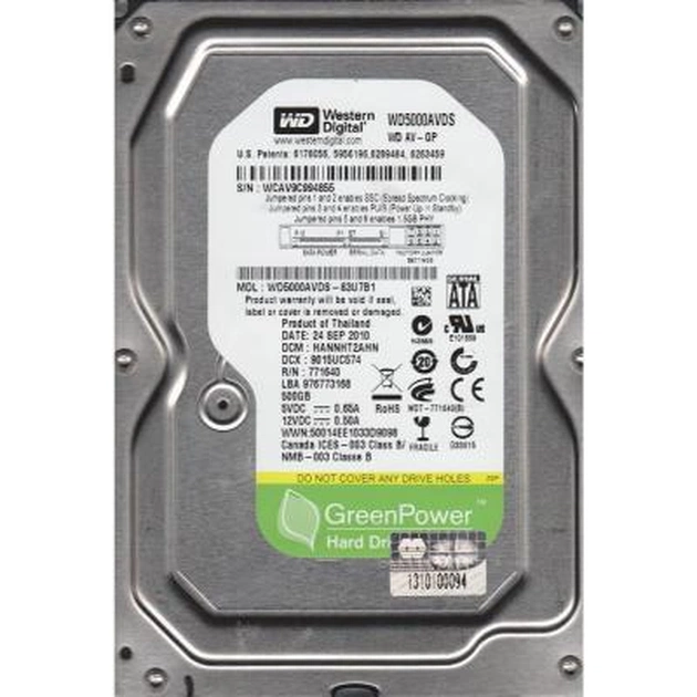Жорсткий диск 3.5" 500Gb WD (#WD5000AVDS#) - зображення 1