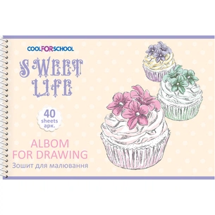 Альбом для малювання Cool For School на пружині 40 аркушів (CF60904-09) зображення 1