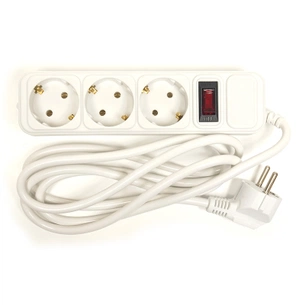 Мережевий фільтр живлення PowerPlant 1.8 м, 3 розетки, евростандарт (JY-1054/1.8) (PPSA10M18S3) зображення 1