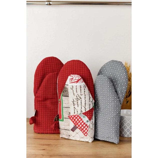 Кухонна прихватка Прованс Рукавичка Merry Christmas червона (031461) - picture 5