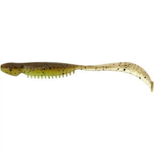 Силікон рибальський Reins Curly Shad 3.5" B08 Green Pumpkin Chart Melon (11 шт/уп.) (1552.09.06) зображення 1