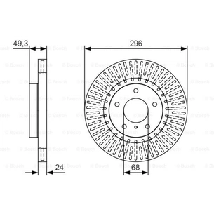 Гальмівний диск Bosch 0 986 479 T44 зображення 1