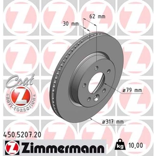 Гальмівний диск ZIMMERMANN 450.5207.20 зображення 1