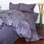 Постільна білизна MirSon Satin Stripe 30-0012 Dark Gray 143х210 Полуторна (2200005251959) - зменшене зображення 2