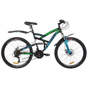 Велосипед Discovery 26" CANYON AM2 DD рама-19" 2019 чорно-синій із зеленим (OPS-DIS-26-197) зображення 1