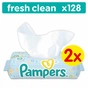 Дитячі вологі серветки Pampers Baby Fresh Clean Duo 2х64шт (4015400439202) - зменшене зображення 1