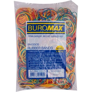Резинки для грошей Buromax JOBMAX Гумки для грошей, 1000 г (BM.5505) зображення 1