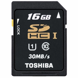 Карта пам'яті Toshiba 16Gb SDHC UHS-I class 10 (SD-T016UHS1(BL5) зображення 1