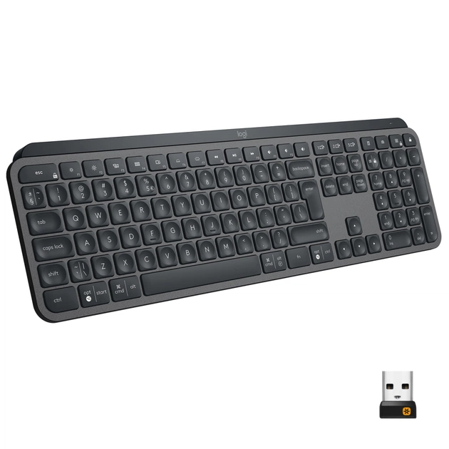 Клавіатура Logitech MX Keys Advanced Wireless Illuminated UA Graphite (920-009415) - зображення 1