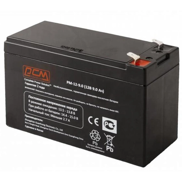 Батарея до ДБЖ Powercom 12В 9 Ач (PM-12-9) - зображення 1
