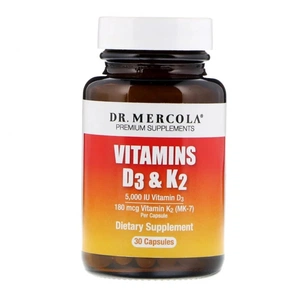 Вітамін Dr. Mercola Вітаміни D3 і K2, Vitamins D3 & K2, 30 капсул (MCL-01691) зображення 1