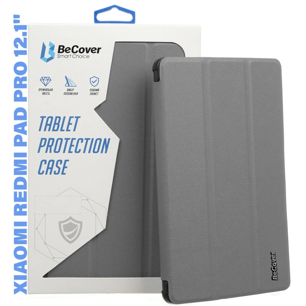 Чохол до планшета BeCover Smart Case Xiaomi Redmi Pad Pro 12.1'' Gray (711302) - зображення 1