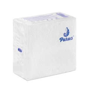 Серветки столові Parus 1 шар 33х33 см Білі 100 шт. (4820205440069) зображення 1