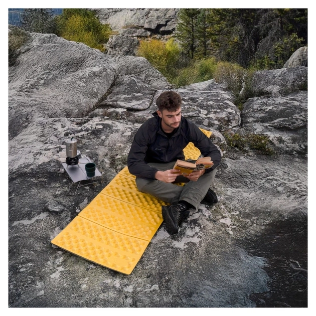 Туристичний килимок Naturehike IXPE CNK2550WS030, алюмінієва плівка, 18 мм, оливковий-зелений (6977465868206) - picture 9