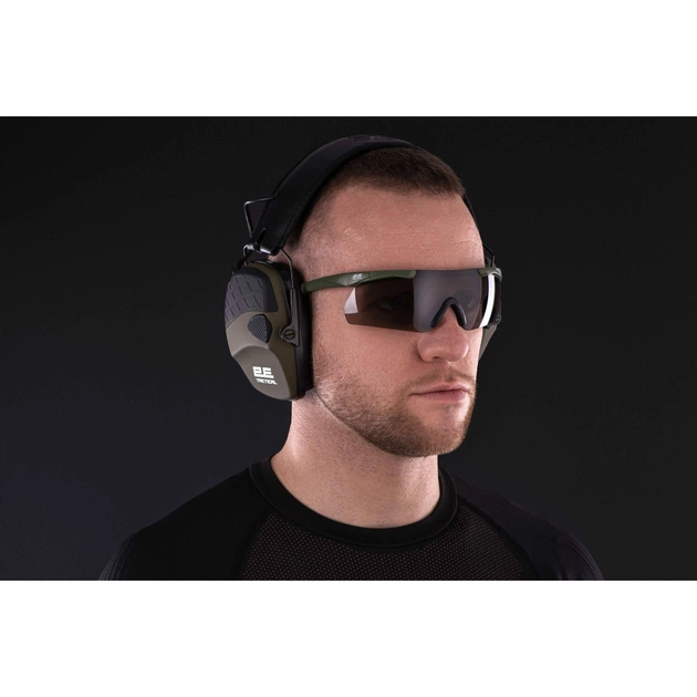 Тактичні навушники 2E Pulse Pro NRR 22 dB активні Army Green (2E-TPE026ARGN) - picture 3