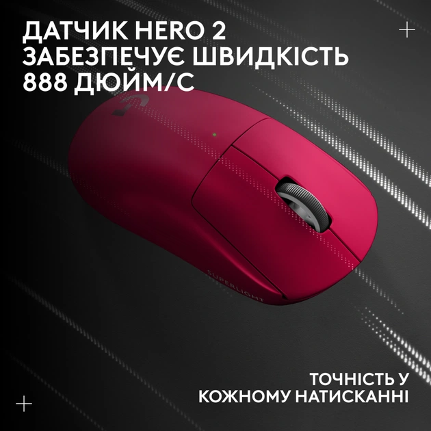 Мышка Logitech G Pro X Superlight 2 Lightspeed Wireless Magenta (910-006797) - изображение 12