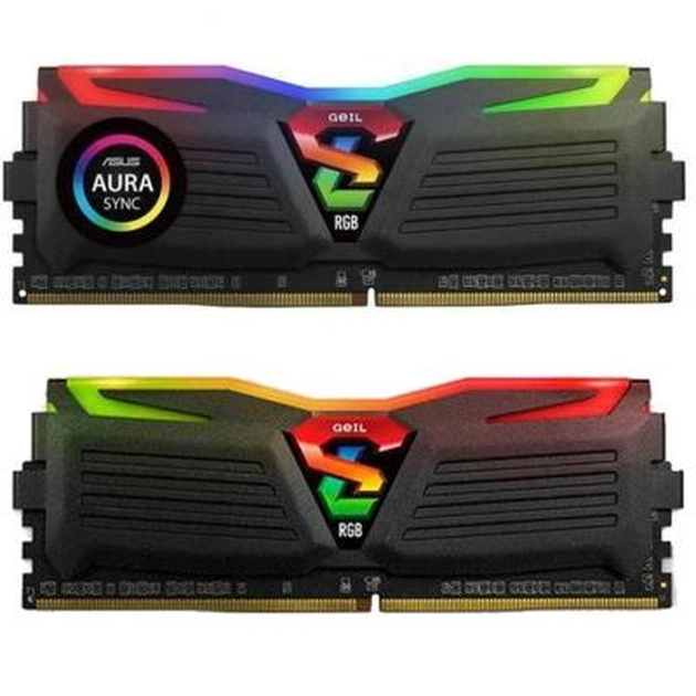 Модуль пам'яті для комп'ютера DDR4 16GB (2x8GB) 2400 MHz Super Luce Black RGB Sync LED Geil (GLS416GB2400C16DC) - изображение 1