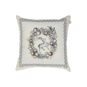 Наволочка Прованс гобеленова SILVER STAR 45х45см Віночок з оленем (4823093450141) зображення 1