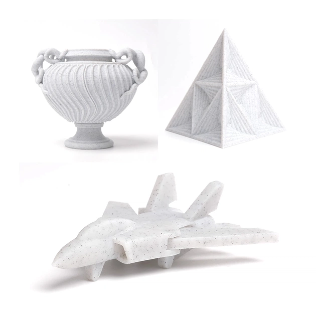 Пластик для 3D-принтера eSUN PLA eMarble 1,75мм, 1кг, marble/nature (eMarble-P175N1) - зображення 3