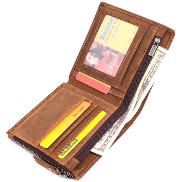 Гаманець Vintage З натуральної шкіри Коричневий (22856) - зображення 7