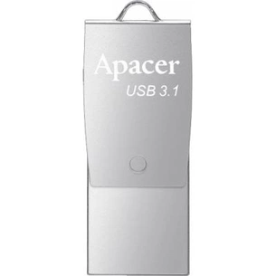 USB флеш накопичувач Apacer 16GB AH750 Silver USB 3.1 OTG (AP16GAH750S-1) зображення 1