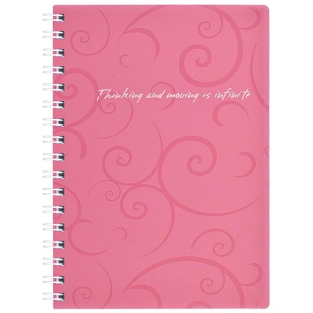 Блокнот Buromax spiral side, А6, 80sheets, Barocco, square, pink (BM.2589-610) - зображення 1