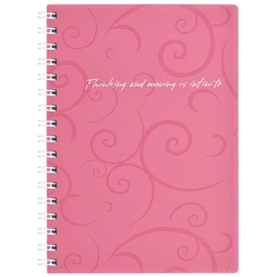Блокнот Buromax spiral side, А6, 80sheets, Barocco, square, pink (BM.2589-610) зображення 1