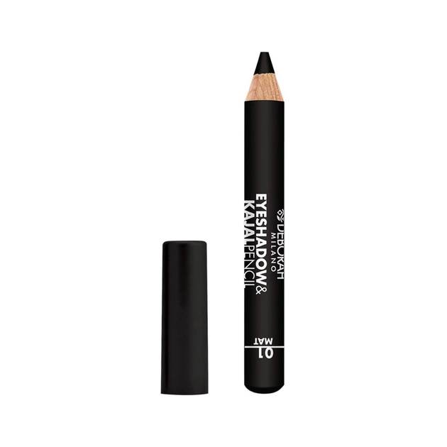 Тіні для повік Deborah Eyeshadow & Kajal Pencil 01 - Mat Black (8009518319590) - picture 1