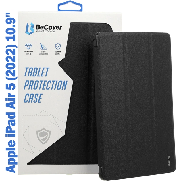 Чохол до планшета BeCover Direct Charge Pen mount Pencil Apple iPad Air 5 (2022) 10.9" Black (708775) - зображення 1