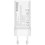 Зарядний пристрій Sigma 2xUSB-C PD65W + 1xUSB QC3.0 GaN X-power PS65-01 white (4827798637715) - зменшене зображення 3