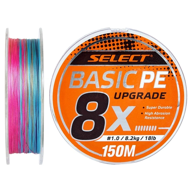 Шнур Select Basic PE 8x 150m Multi Color 1.0/0.14mm 18lb/8.2kg (1870.31.44) - зображення 1