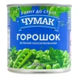 Овочева консервація Чумак Горошок зелений консервований 420 г (4820001351781) - зменшене зображення 2