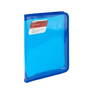 Папка на блискавці Axent об'ємна A4 550 мкм Прозора Синя (1801-22-A) зображення 1