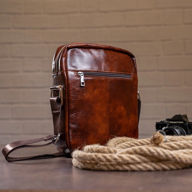 Сумка Vintage Коричнева (14829) - зображення 11